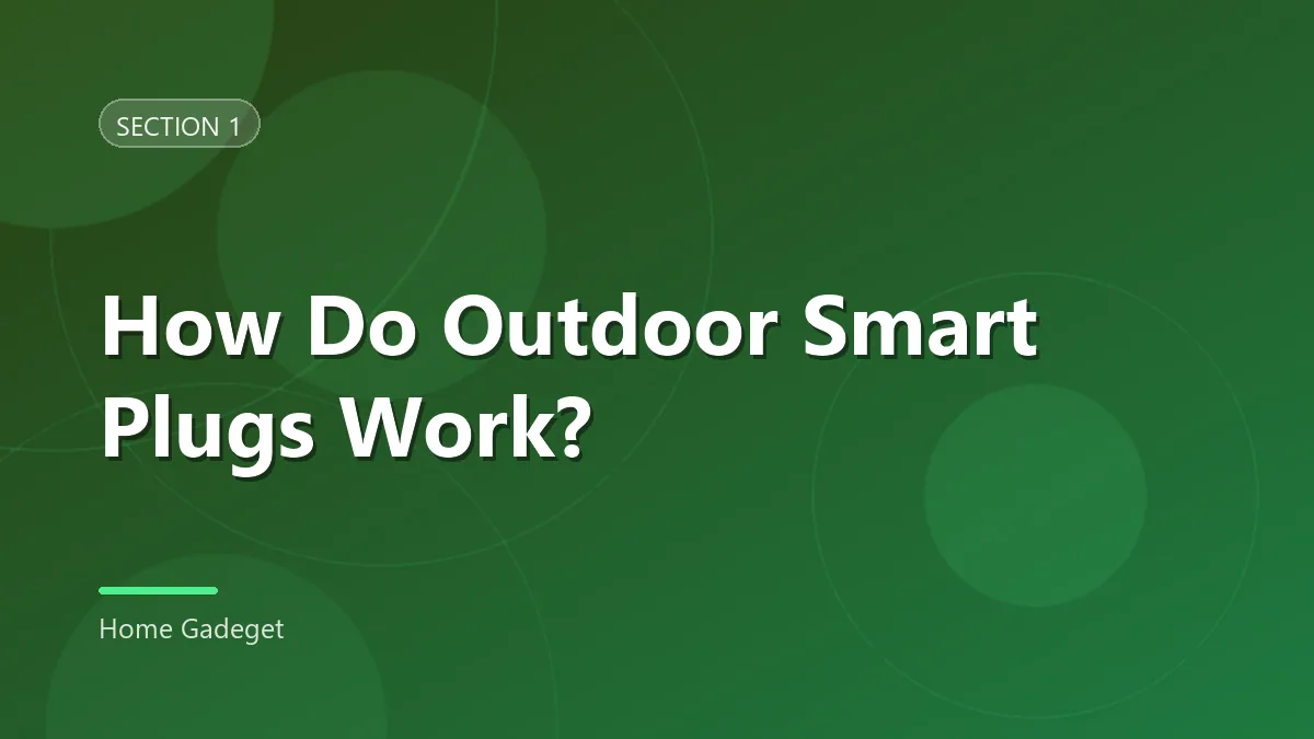 Section heading card reading “How Do Outdoor Smart Plugs Work?”
